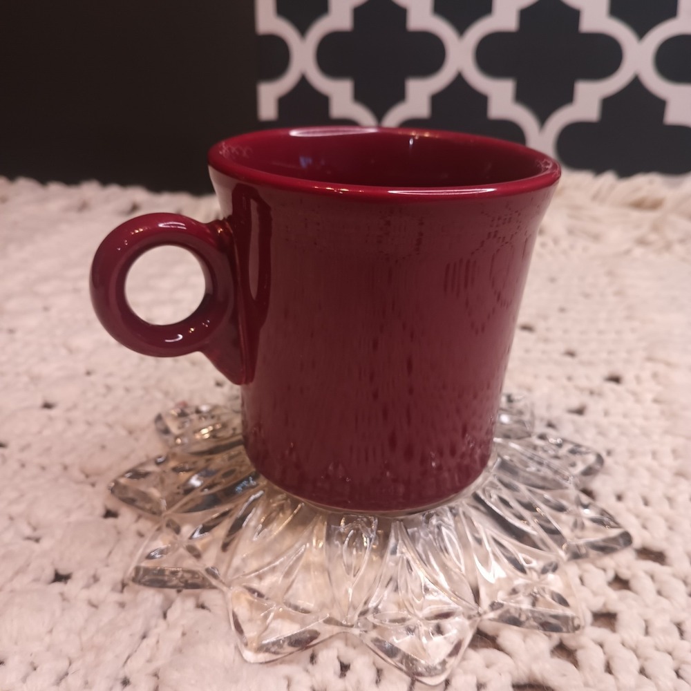 5 Fiestaware Fiesta HLC Coffee Mug Cup Tom & Jerry Ring Handle Cinnabar Ceramic